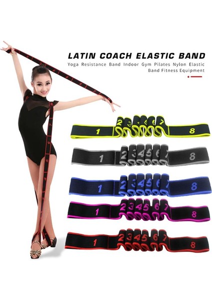 E Tarzı Yoga Çekme Kayışı Kemer Polyester Lateks Elastik Latin Dansı Germe Bandı Döngü Yoga Pilates Gym Fitness Egzersiz Direnç Bantları (Yurt Dışından) fırsatları