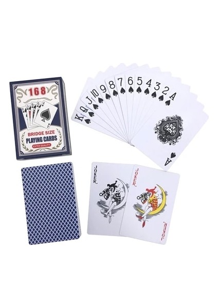 2 Mavi Güverte Stili 2 Takımlot Köprü Bakara 100% Pvc Oyun Kartları Plastik Su Geçirmez Poker Seti Donuk Polonya Kartı Texas Hold'em Masa Oyunu 58*88MM (Yurt Dışından)