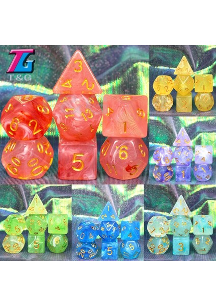 No.6 Tarzı Komik Çokyüzlü Zar Dnd Oyunu Için 11 Renk D4 D6 D8 D10 D12 D20 Zar Seti Hediye Oyuncak Dnd Rpg Noel Hediyesi (Yurt Dışından) fiyatları