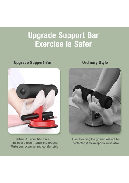 Bir Stil Sit Up Bar Floor Assistant Abdominal Exercise Stand Ankle Support Trainer Workout Home Gym Fitness Travel Gear Towel (Yurt Dışından) fırsatları