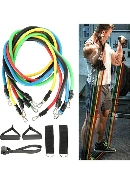 A 11PCS Stili Yazın Crossfit Eğitim Egzersiz Yoga Tüpleri Çekme Halatı Kauçuk Genişletici Elastik Bantlar Çantalı Fitness ve Lateks Direnç Bantları (Yurt Dışından) fiyatları