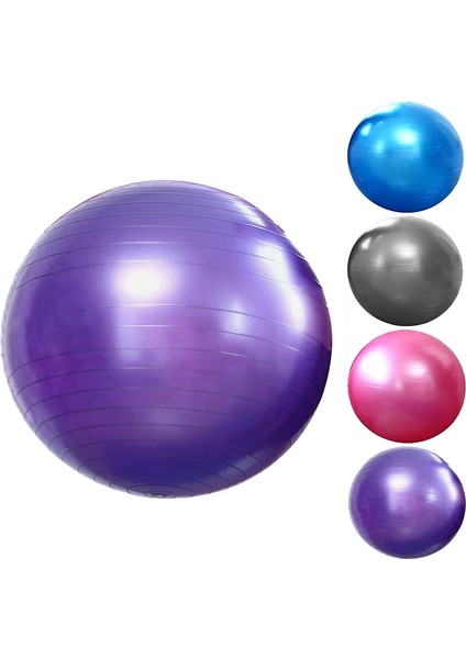 Mor Tarzı Spor Yoga Topları Bola Pilates Fitness Salonu Denge Fitball Egzersiz Pilates Egzersiz Masaj Topu 45CM Pvc Fitness Topları (Yurt Dışından)