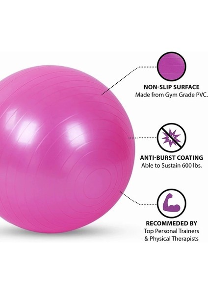 Mor Tarzı Spor Yoga Topları Bola Pilates Fitness Salonu Denge Fitball Egzersiz Pilates Egzersiz Masaj Topu 45CM Pvc Fitness Topları (Yurt Dışından)