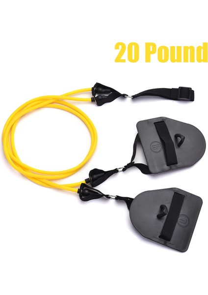 Sarı Stil Yüzme Direnci Bandı Arazi Simülasyonu Yüzme Kol Egzersizi Esneklik Lateks Çekme Halatı Fitness El Perdeli Kürek Çanta ile Dövme (Yurt Dışından)