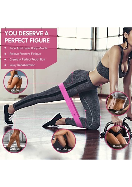 Gül 25-30LB-1 Adet Tarzı 5 Direnç Seviyeleri Egzersiz Direnci Kumaş Döngü Bantları Set Kaymaz Egzersiz Kalça Eğitim Bandı Ev Spor Salonu Için Fitness Ekipmanları (Yurt Dışından)