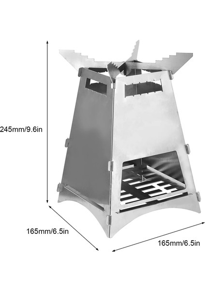 No.3 Tarzı Şenlik Ateşi Ateş Çukuru Ahşap Soba Paslanmaz Çelik Kamp Sobası Taşınabilir Kış Isıtma Sobası Pratik Açık (Yurt Dışından)
