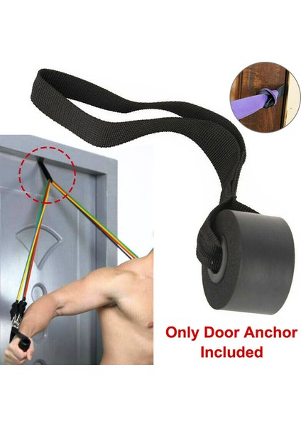 Siyah Stil Vücut Geliştirme Fitness Direnç Bantları Yoga Kapı Üzeri Çapa Elastik Bant Tüp Eğitimi Ev Okulu Spor Salonu (Yurt Dışından) fiyatları