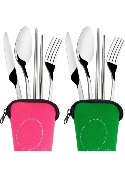 Siyah Stil Et Paslanmaz Çelik Çatal Bıçak Takımları Açık Kamp Sofra Takımı Seti Çatalkaşıkbıçakchopsticks Cep Gereçleri Sofra Takımı (Yurt Dışından) modelleri