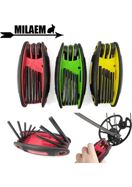 Kırmızı Stil 9in1 Allen Anahtarı Seti Altıgen Anahtar Katlama Onarım Aracı Okçuluk Bileşik Olimpik Yay Çekim Avcılık Aksesuarları (Yurt Dışından) fiyatları