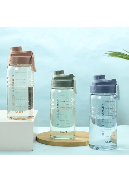 F 1700ML Style Yetişkin L Pp + Pc Spor Filtre Kapaklı Şişe Hassas Ölçekli Taşınabilir Saplı Plastik Sızdırmaz Silindirik Su Bardağı (Yurt Dışından) fiyatları