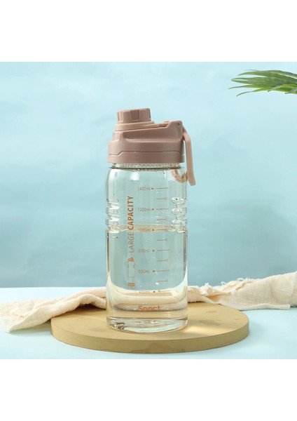 F 1700ML Style Yetişkin L Pp + Pc Spor Filtre Kapaklı Şişe Hassas Ölçekli Taşınabilir Saplı Plastik Sızdırmaz Silindirik Su Bardağı (Yurt Dışından) fırsatları