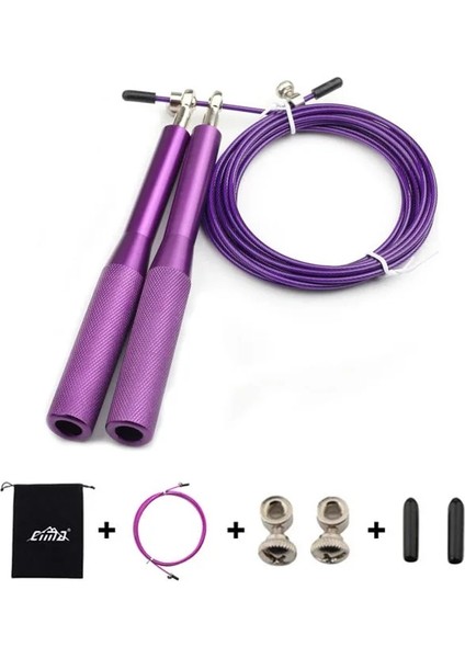 Mor Takımlar Stili Fitness Atlama Ipleri Crossfit Ağır Çelik Tel Boks Mma Eğitim Ekipmanları Için Hız Atlama Ipi Spor Salonu Egzersiz Atlama Ipi (Yurt Dışından)