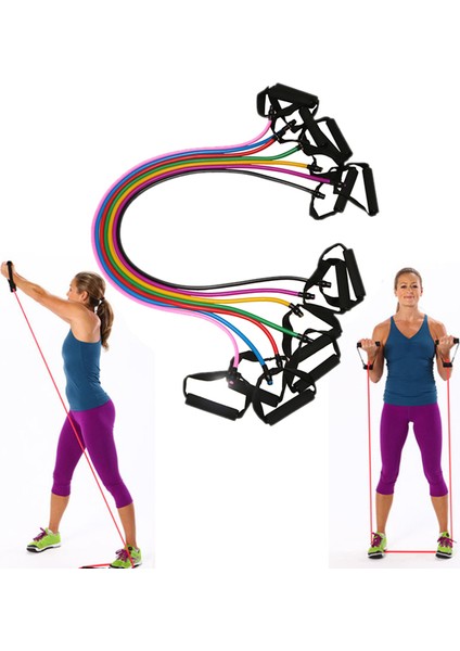 Yeşil Stil Yoga Çekme Halatı Fitness Direnç Bantları Egzersiz Tüpleri Pratik Eğitim Elastik Bant Halat Yoga Egzersiz Kordajları 1 Adet (Yurt Dışından) modelleri