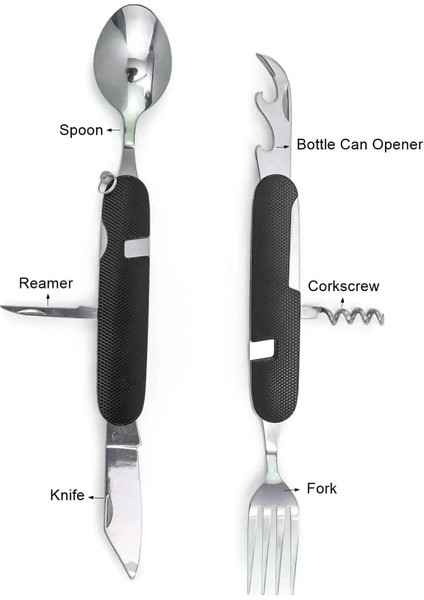 Altın 1 Adet Tarzı 2021 Sıcak Satış Çok Fonksiyonlu Katlanabilir Cep Paslanmaz Çelik Açık Kamp Gereçleri Bıçak Çatal Kaşık Sofra Parçaları (Yurt Dışından) fırsatları