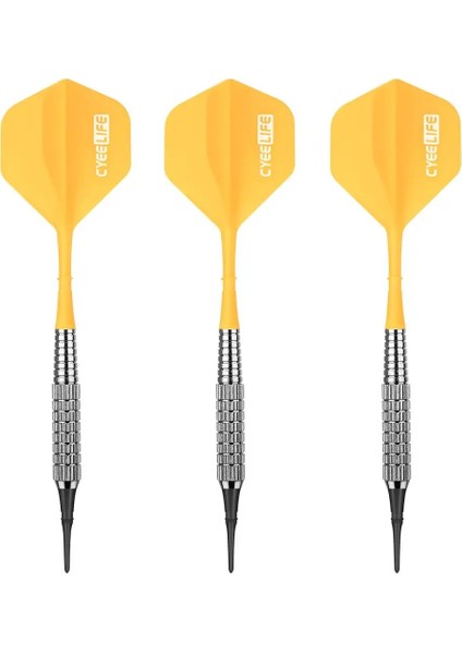 Sarı Stil Cyeelife G Elektronik Yumuşak Dart Profesyonel Dart Uçuşu 2ba Vidalı Naylon Yumuşak Uçlu (Yurt Dışından)
