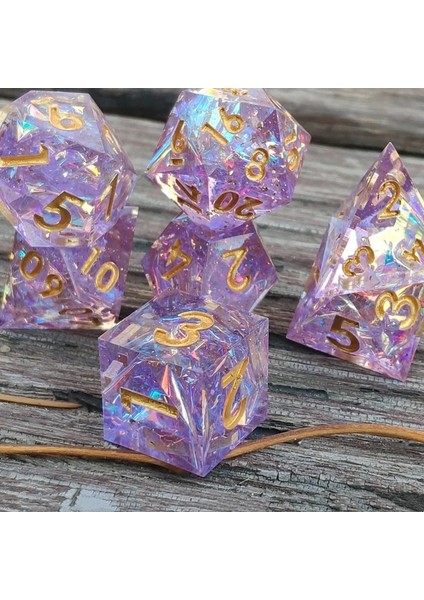 Galaxy Mor D20 Stili D&d Zar Seti Galaxy Mor Keskin Reçine Zar Çokyüzlü Zar Seti Mini Planet Glitter Zar D6 D20 Rpg Zar Oyunları Zar Paketi Seti Dnd (Yurt Dışından) modelleri