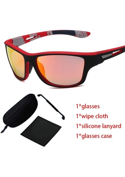 Gök Mavisi Tarzı Yeni Bisiklet Gözlük Erkek Güneş Gözlüğü Erkekler Için Doğa Sporları Rüzgar Geçirmez Bisiklet Polarize Kum Gözlüğü Güneş Gözlüğü Uv Koruması (Yurt Dışından)