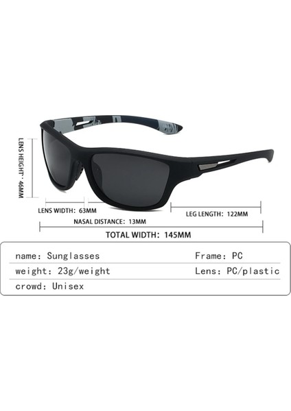 Gök Mavisi Tarzı Yeni Bisiklet Gözlük Erkek Güneş Gözlüğü Erkekler Için Doğa Sporları Rüzgar Geçirmez Bisiklet Polarize Kum Gözlüğü Güneş Gözlüğü Uv Koruması (Yurt Dışından) indirimleri