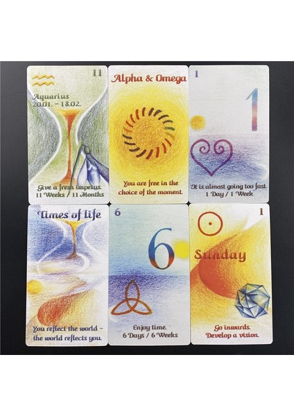 53 Adet TS172 Tarzı Zaman Kartları Oracle Doğru Anı Bulma Tarot Kartları Kağıt Kitapçık Talimatları Parti Için Ispanyolca Ingilizce Tahta Destesi (Yurt Dışından)