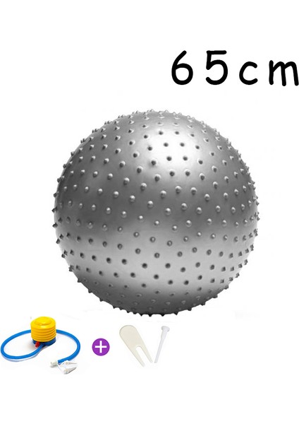 65CM Gri Stil 55CMCMCMCM Nokta Masaj Topu Pompalı Yoga Topu Kirpi Fitness Topları Fitball Pilates Denge Eğitimi Spor Gym (Yurt Dışından)