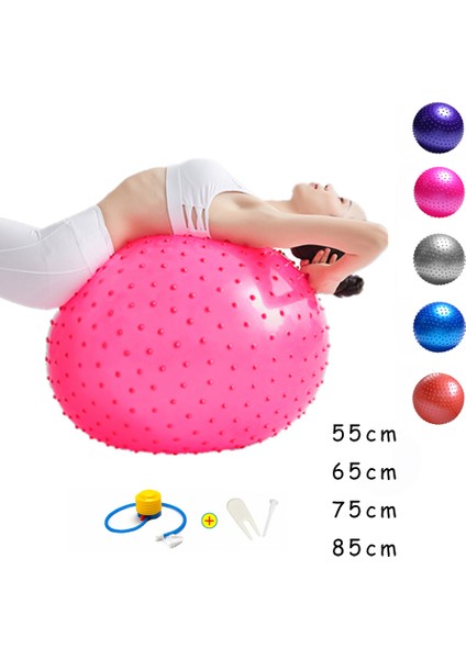 65CM Gri Stil 55CMCMCMCM Nokta Masaj Topu Pompalı Yoga Topu Kirpi Fitness Topları Fitball Pilates Denge Eğitimi Spor Gym (Yurt Dışından) fiyatları