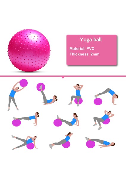 65CM Gri Stil 55CMCMCMCM Nokta Masaj Topu Pompalı Yoga Topu Kirpi Fitness Topları Fitball Pilates Denge Eğitimi Spor Gym (Yurt Dışından) indirimleri