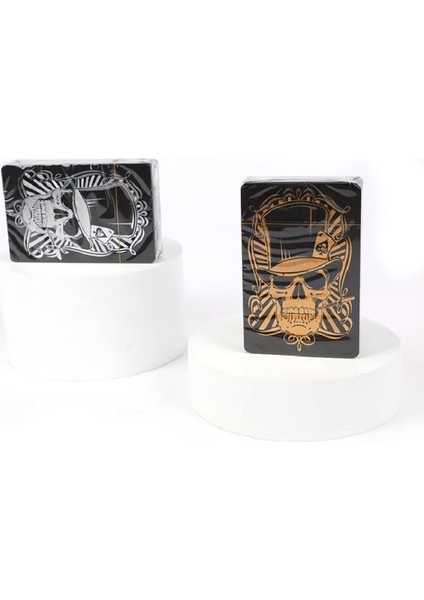 No.1 Tarzı Siyah Folyo Pet Moda Kişilik Plastik Siyah Renk Kafatası Oyun Kartı Poker Su Geçirmez Oyun Kartı Masa Oyunu (Yurt Dışından) modelleri