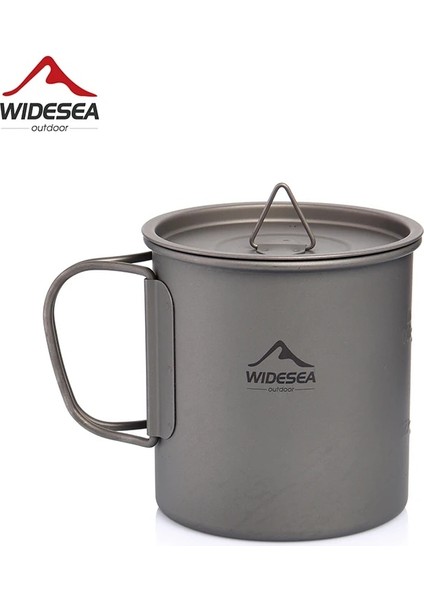 375 ml Stil Widesea Kamp Kupa Titanyum Bardak Turist Sofra Gereçleri Ekipmanları Açık Tencere Yürüyüş Mutfak Seyahat Pişirme Seti (Yurt Dışından) modelleri