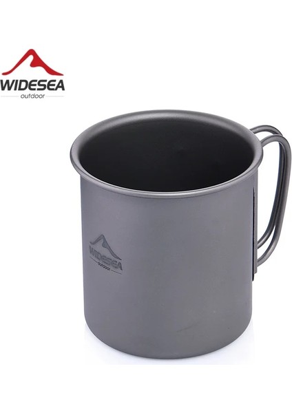 375 ml Stil Widesea Kamp Kupa Titanyum Bardak Turist Sofra Gereçleri Ekipmanları Açık Tencere Yürüyüş Mutfak Seyahat Pişirme Seti (Yurt Dışından) indirimleri