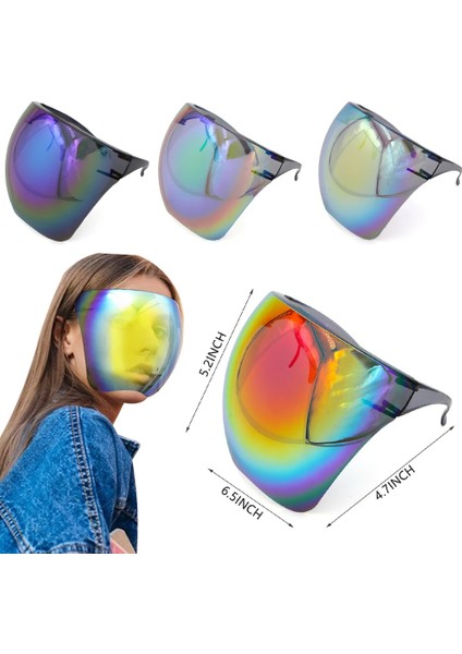 Type9 Stili Faceshield Koruyucu Bisiklet Gözlükleri Gözlük Kadın Erkek Bisiklet Güneş Gözlüğü Gözlük Tam Yüz Güvenlik Anti-Kurbağa Maskesi Bisiklet Sürme (Yurt Dışından)