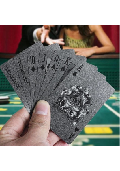 Siyah Altın Folyo Iskambil Kartları Su Geçirmez Masa Oyunu Sihirli Poker Barlar Için Açık Aile Oyunları Iskambil Kartları (Yurt Dışından) modelleri