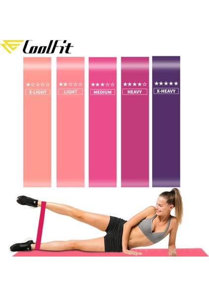 5 Adet Bant Stili Coolfit Yoga Elastik Direnç Bantları Egzersiz Ekipmanları Kapalı Alan Eğitimi Fitness Sakız Egzersiz Direnci Spor Lastik Döngü Bantları (Yurt Dışından) fiyatları