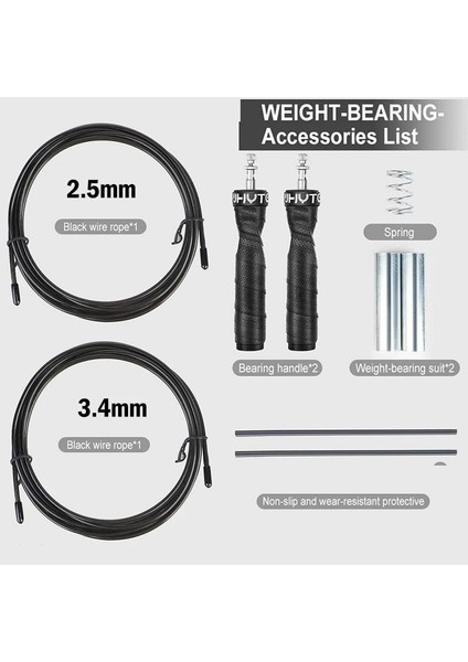 Çanta Tarzı Yok Crossfit Fitness Atlama Ipi Atlama Hızı Ağırlıklı Atlama Ipleri Profesyonel Ip Atlama Ipi Seti Demir Blok ile Yedek Iptüp (Yurt Dışından)