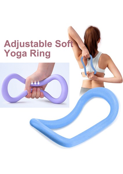 Siyah Stil Ayarlanabilir Yumuşak Yoga Halkası Pilates Fitness Buzağı Masaj Halkası Egzersiz Germe Aksesuarları Için Omuz Geri Bacak Bel Omuz (Yurt Dışından) fiyatları