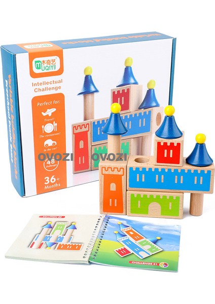 Ahşap Yapı Taşı Oyuncakları Bebek Erken Öğrenme Aydınlanma Eğitici Oyuncaklar (Yurt Dışından)