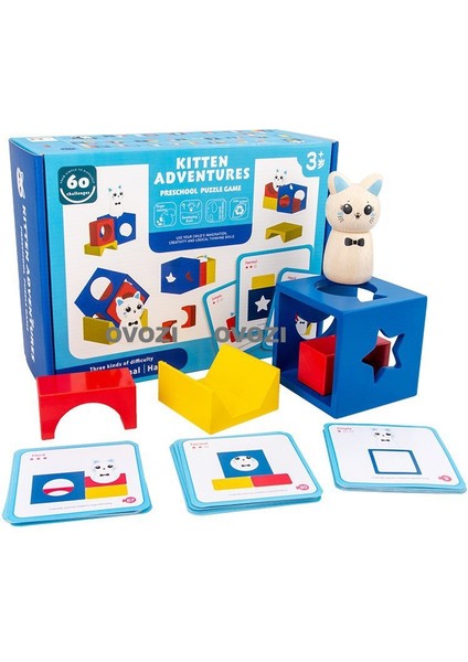 Ahşap Yapı Taşı Oyuncakları Bebek Erken Öğrenme Aydınlanma Eğitici Oyuncaklar (Yurt Dışından)
