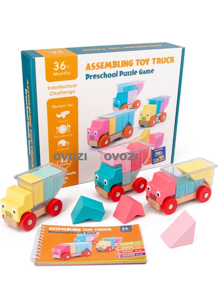Ahşap Yapı Taşı Oyuncakları Bebek Erken Öğrenme Aydınlanma Eğitici Oyuncaklar (Yurt Dışından)