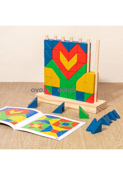 Ahşap Yapı Taşı Oyuncakları Bebek Erken Öğrenme Aydınlanma Eğitici Oyuncaklar (Yurt Dışından)