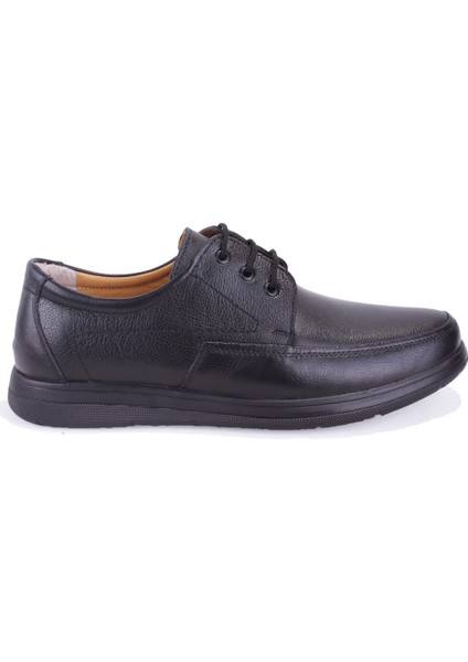 DMA08-433 Siyah Ortopedik Poliüretan Taban Günlük Bağcıklı Erkek Deri Ayakkabı fiyatları