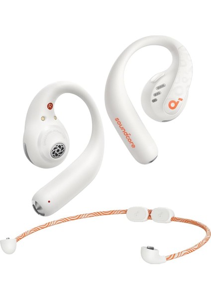 , Aerofit Pro, Güvenli Uyum, Ergonomik Tasarım, Ldac ile Zengin Ses, Bluetooth 5.3, Ipx5 Suya Dayanıklı, 46 Saat Çkablosuz Kulaklıklar, Beyaz
