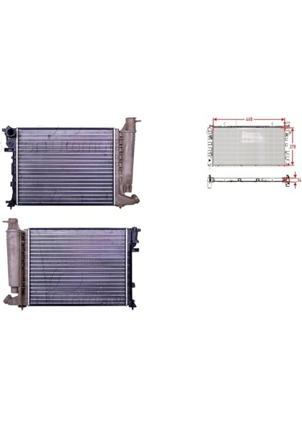 Su Radyatörü Mekanik 460*378 mt - 1301.TG Autolux - Citroen Xsara 1.4 1.6 I 97-05 Uyumlu