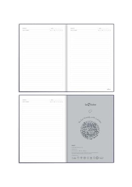 Color Kraft Ofis Defter Çizgili Kahve