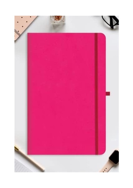 Color Tarihsiz Klasik Defter Rec Note 13X21 Çizgili Pembe