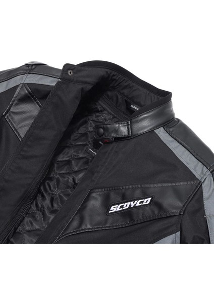 JK152 Siyah Gri Motosiklet Montu indirimleri