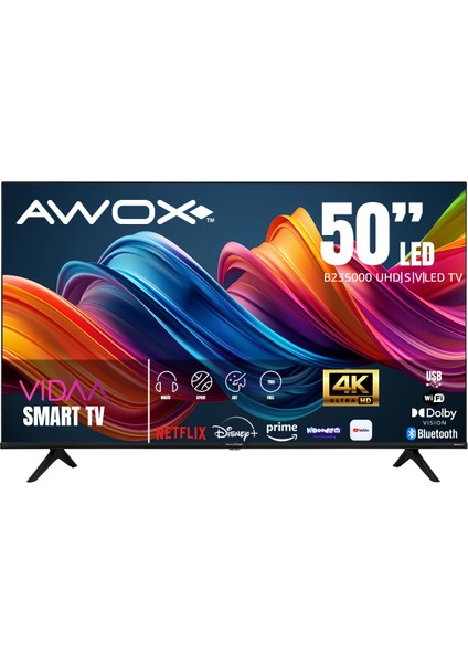 B235000 50" 127 Ekran Uydu Alıcılı 4K Ultra HD Smart LED TV