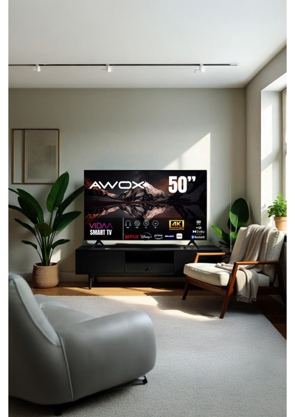 B235000 50" 127 Ekran Uydu Alıcılı 4K Ultra HD Smart LED TV