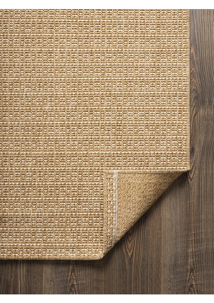 Tiora TI004A Bej Jüt Halı Naturel Sisal Örme Hasır Modern Yıkanabilir Dayanıklı Tozu Yok