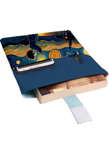 Desenli Yıkanabilir Cepli Kitap Kılıfı 20 x 25 cm Çok Amaçlı Çanta Book Cover fiyatları