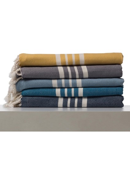 Bath & Beach Towel Krem Sultan Peştemal Mavi