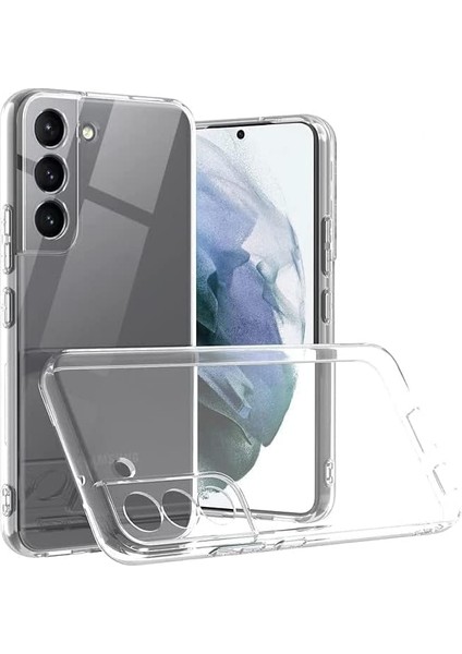 Galaxy S22 Kılıf, Şeffaf Silikon Kamera Korumalı S22 Kılıfı